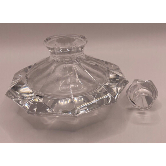 Vintage Collectible Crystal Glass Perfume Decanter Bottle Dauber 4.5" Tall - Picture 3 of 10